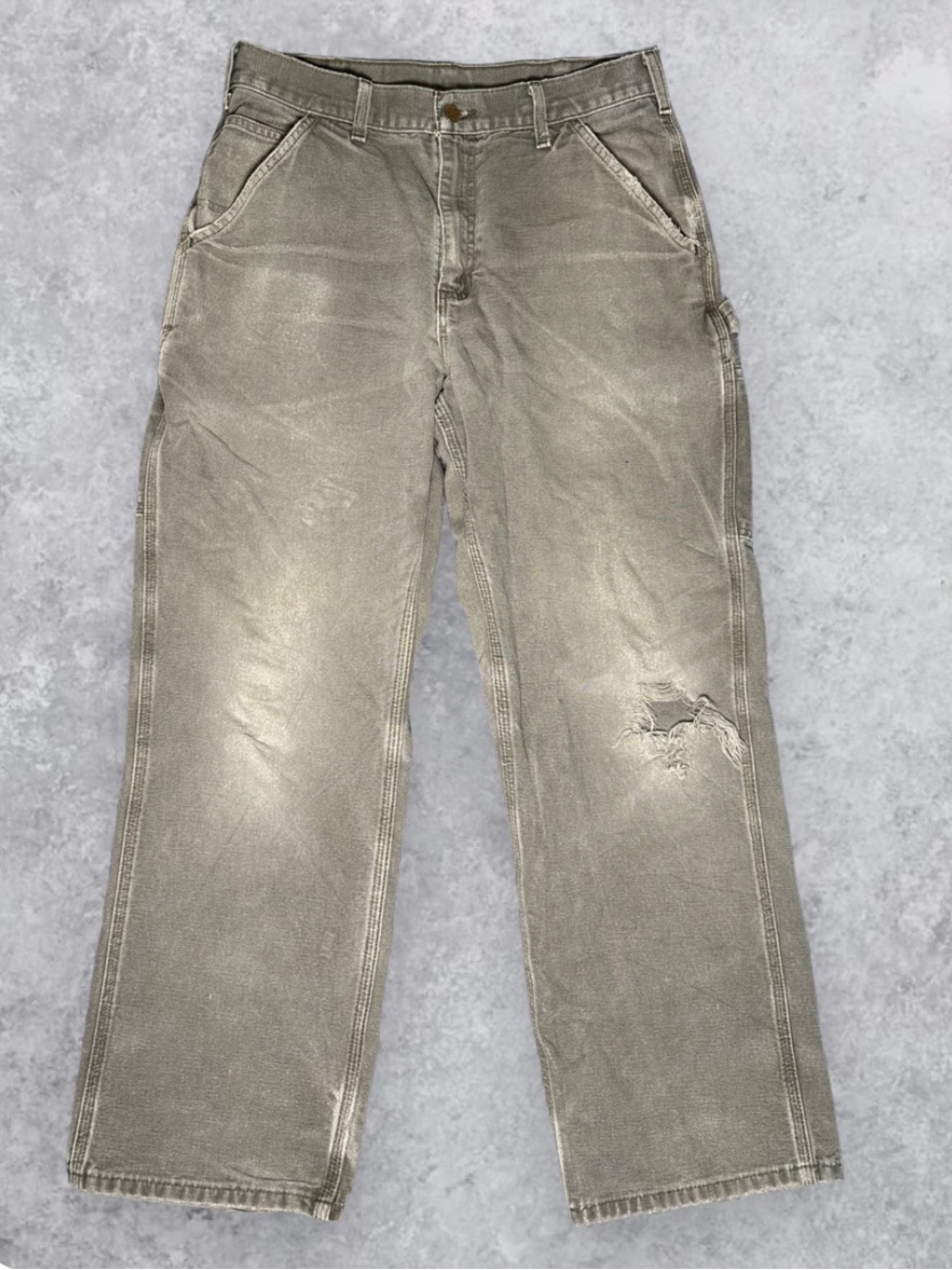 Carhartt Men's Washed Gray Relaxed Fit Jeans